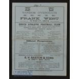 1935/36 Grays Athletic v Harwich & Parkeston FA Amateur Cup 20 October 1935, name on front. Fair-