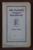 War abandoned season 1939/40 The Football League Handbook with full club directories, stats and
