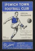 1936/37 Eastern Counties cup final Harwich & Parkeston v Lowestoft Town at Ipswich 1st May 1937.