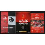 Wales v Baabaas etc Recent Mint Rugby Programmes (3): v the Barbarians 2012 & 2019 and v the