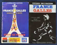 France Home Rugby programmes v Wales (2): Triples from earlier lots, the Welsh in France in 1983 and