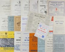 Collection of representative match programmes to include Army Cup Finals 1958, 1961, 1972, semi-