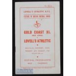 1951 Festival of Britain Lovells Athletic v Gold Coast XI at Rexville, Newport 27 August 1951.