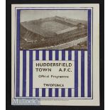 1935/36 Huddersfield Town v Arsenal Div 1 match programme 30 November 1935; neat score inside,