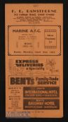 1933/34 Marine v Everton ‘A’ programme county combination match 2 April 1934. Slight crease, o/