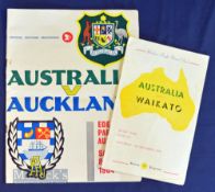 1958 & 64 Down Under Rugby Programmes (2): Waikato 1958 (Hamilton) and Auckland 1964 (Eden Park) v