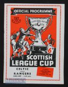 1957/58 Scottish league cup final Celtic v Rangers at Hampden 19 October. Good. (The 7-1 result,