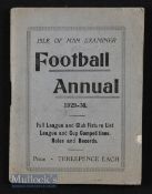 1929/30 Isle of Man FA handbook full of stats, general information, club details and fixtures, 104