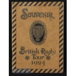 1924 British Lions Souvenir of the Tour: Rare small clean stiff-paper-covered 40 pp booklet from