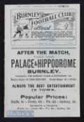1912/13 Burnley v Lincoln City Div 2 match programme 21 September 1912, has neat binding to spine