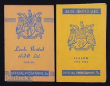 1953/54 Leeds Utd v Tottenham Hotspur (FAC), 1954/55 Leeds Utd v Blackpool 29 January 1955 (f) (2)
