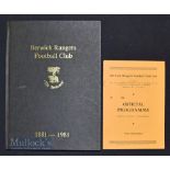 1957/58 Berwick Rangers v Cowdenbeath football programme 7 Sept together with Berwick Rangers 1881-