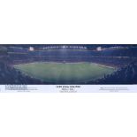 Euro 2004 Wales v Italy football print at Millennium stadium framed measures 103x42cm approx