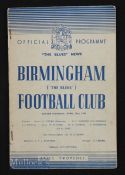 1938/39 Birmingham City v Liverpool Div. 1 match programme 10 April 1939 restapled, slight tear,
