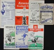 1950/51 Wolverhampton Wanderers away match programmes Tottenham Hotspur (Champions), Arsenal,