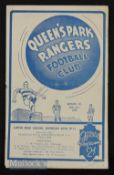 1938/39 Queens Park Rangers v Brighton & Hove Albion match programme 14 January. Creased, inside