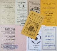 Selection of FA County youth programmes 1950/51 Middlesex v London, 1951/52 North Riding v Sussex