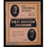 The Football League 1934 First Division souvenir 14 pages with team photos of each 1st Div. club