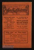 1925/26 Crystal Palace v Reading Div. 3 (S) match programme 24 April. Slight spine split, small