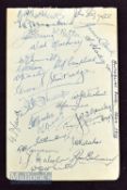 1933 Australian tour to South Africa Rugby Team Signed Album Page with signatures in ink featuring