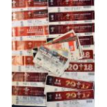 Wales Test Rugby Ticket Collection (c.60): One 1992 v Australia then just about every home Wales