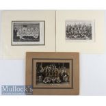 1880s/90s etc Rugby Team Photographs (3): Two mounted small press images ideal for framing, the NZ