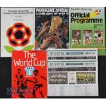 World Cup brochures 1978 UK), 1982 (French edition), 1986 (official Mexican issue), 1980 UEFA