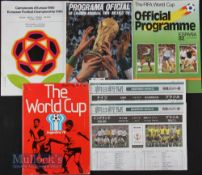 World Cup brochures 1978 UK), 1982 (French edition), 1986 (official Mexican issue), 1980 UEFA