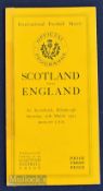 1923 Rare Scotland v England Rugby Programme: The visitors’ second - and last - post-war visit to