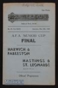 1935/36 Amateur Football Alliance senior cup final at Crystal Palace, Harwich & Parkeston v Hastings