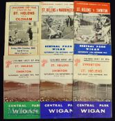 Lancashire County Rugby League Cup Final programmes to include 1962 Swinton v St Helens, 1961 St.