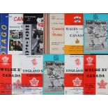 Canada Abroad Rugby Programme Collection (10): v Wales Under 23s 1962, Wales B and a Welsh XV