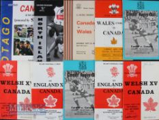 Canada Abroad Rugby Programme Collection (10): v Wales Under 23s 1962, Wales B and a Welsh XV