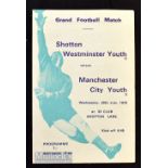 1970 Shotton Westminster Youth v Manchester City Youth 29 July 1970 (f) slight crease, score to