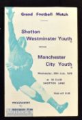 1970 Shotton Westminster Youth v Manchester City Youth 29 July 1970 (f) slight crease, score to