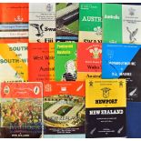 1980s Tourists mostly in Wales Rugby Programmes (13): NZ at Newport 1980, Cardiff & (well-worn)