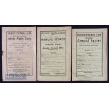 1930s Melrose Rugby Sevens Programmes (3): 8pp yellow paper issues from 1931, 1933 & 1937 in