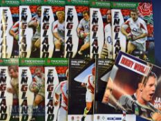 England Home Rugby Programmes 2006-2008 (11+): Autumn Tests 2006, Six Nations and the RWC warm ups