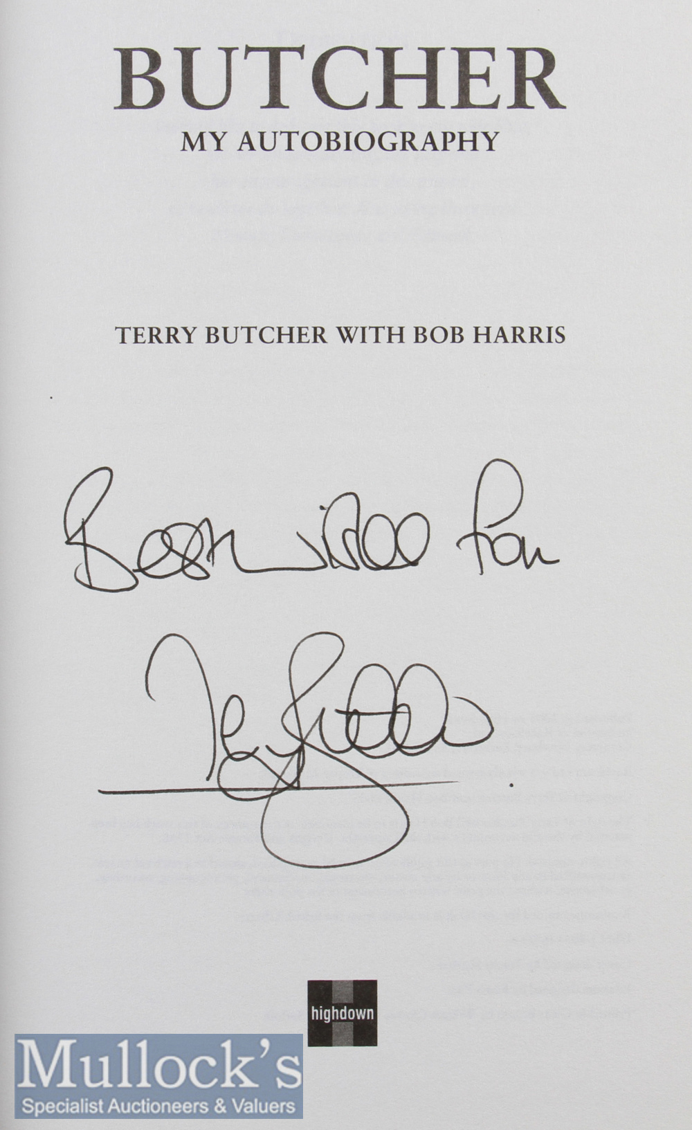 7x Signed Various Football Books to include Frank McLintock, Terry Butcher, Stuart Pearce, Bobby - Image 2 of 8