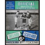 1949 Ireland v Scotland match programme 1st October at Windsor Park. Crease, small tear to edge,