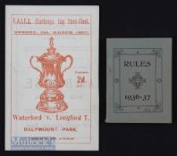FA of the Irish Free State Challenge Cup semi-final 1937 at Dalymount Park Waterford v Longford Town