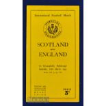 1935 Scarce Scotland v England Rugby Programme: The issue ‘as per usual programme’ as it were, a