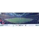 Large Framed colour panoramic photo, Heineken Final 2002: Striking large wide angled shot from the