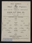 1926/27 Kent FA Senior Cup final Northfleet Utd v Sheppey Utd 18 April 1927 single card, has been