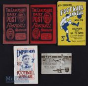 Pre-war football handbook/annuals Lancashire Daily Post 1912/13, 1913/14, 1928/29 All Sports 1935/36