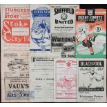 1948/49 Wolverhampton Wanderers away match programmes to include Stoke City, Birmingham City,