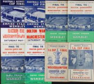 Collection of FA Cup match programmes 1949 (pirate Victor), 1954 x 2 different, 1956 (pirate