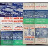 Collection of FA Cup match programmes 1949 (pirate Victor), 1954 x 2 different, 1956 (pirate