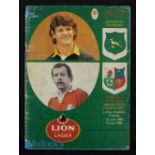 1980 British & I Lions in S Africa Test Rugby Programme: The final test, 12th July at Pretoria,