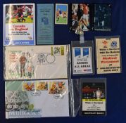 Rugby Covers, Cards and Passes etc (10): Centenary FDC envelopes for the RFU 1971 & Australia